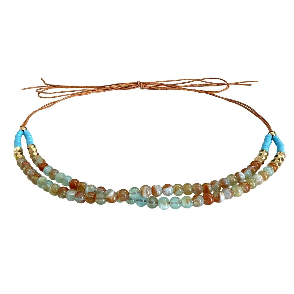 9019 Turquoise Beaded Cowboy Hat Bands Western/Fedora/Panama Hat Belts